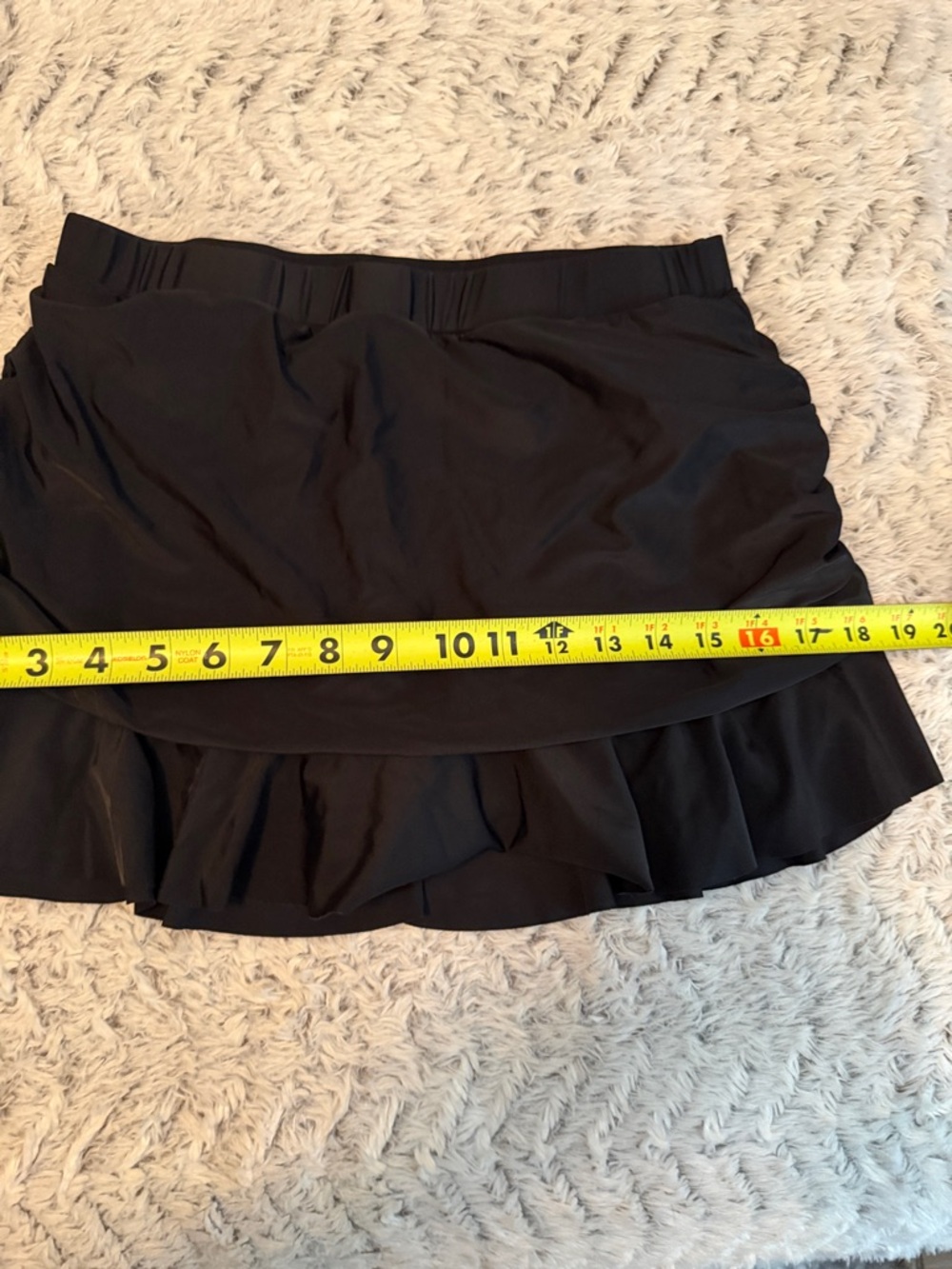 Black Ruffle-Hem Swim Skirt Bikini Bottom by Halicurt L LikeNew - Picture 6 of 10